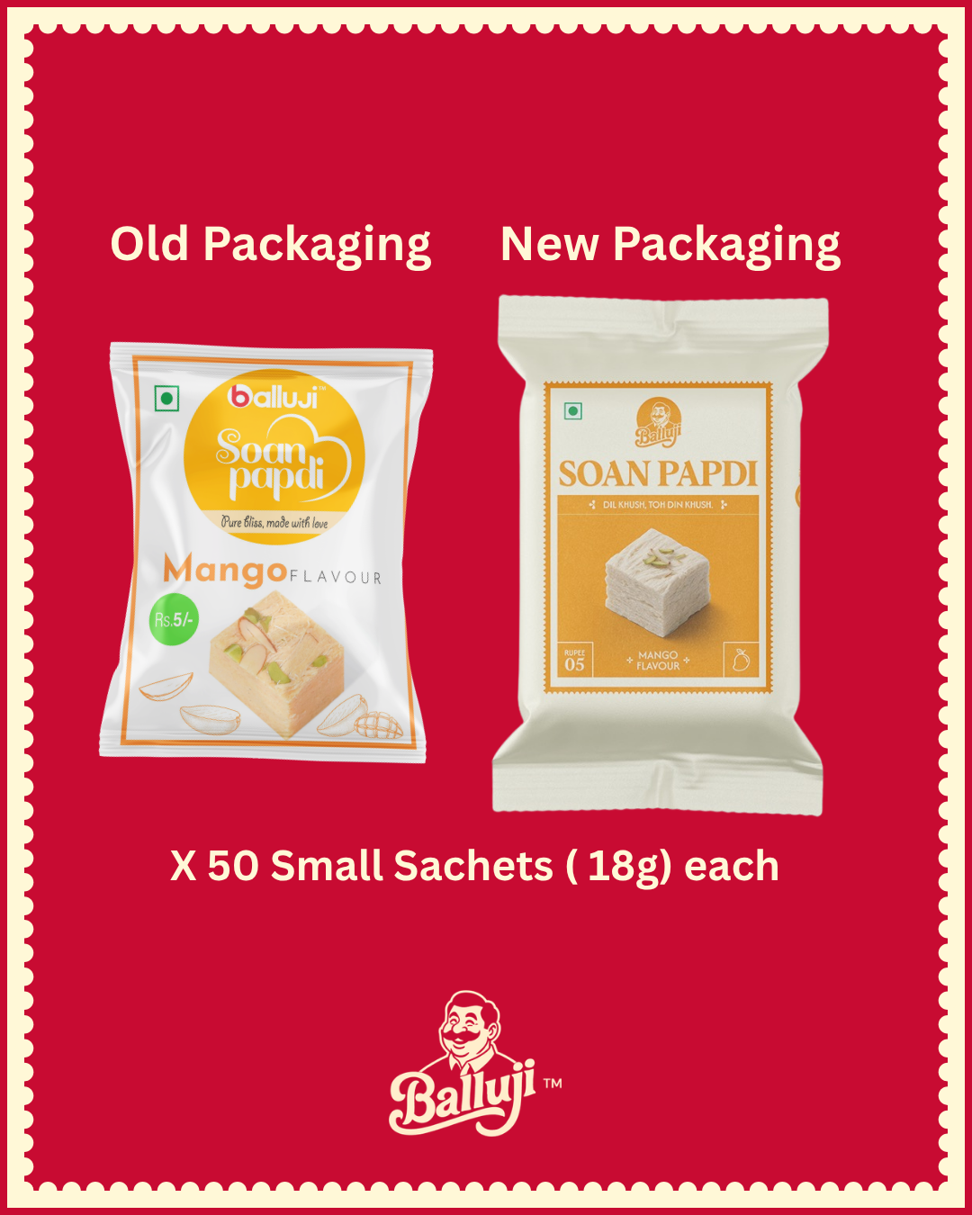 Mango Soan Papdi - 50 Pcs Box