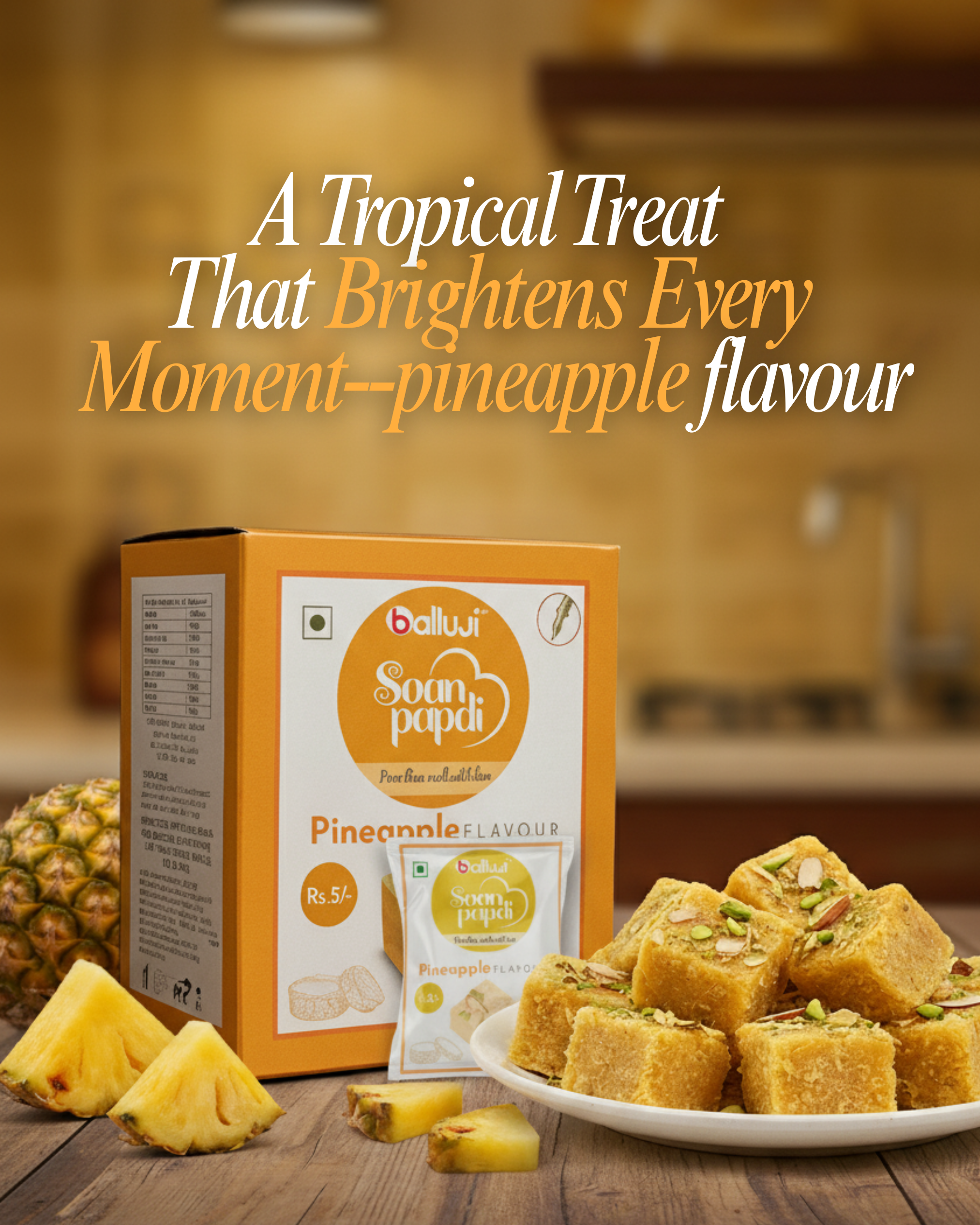 Pineapple – A fruity twist on tradition.