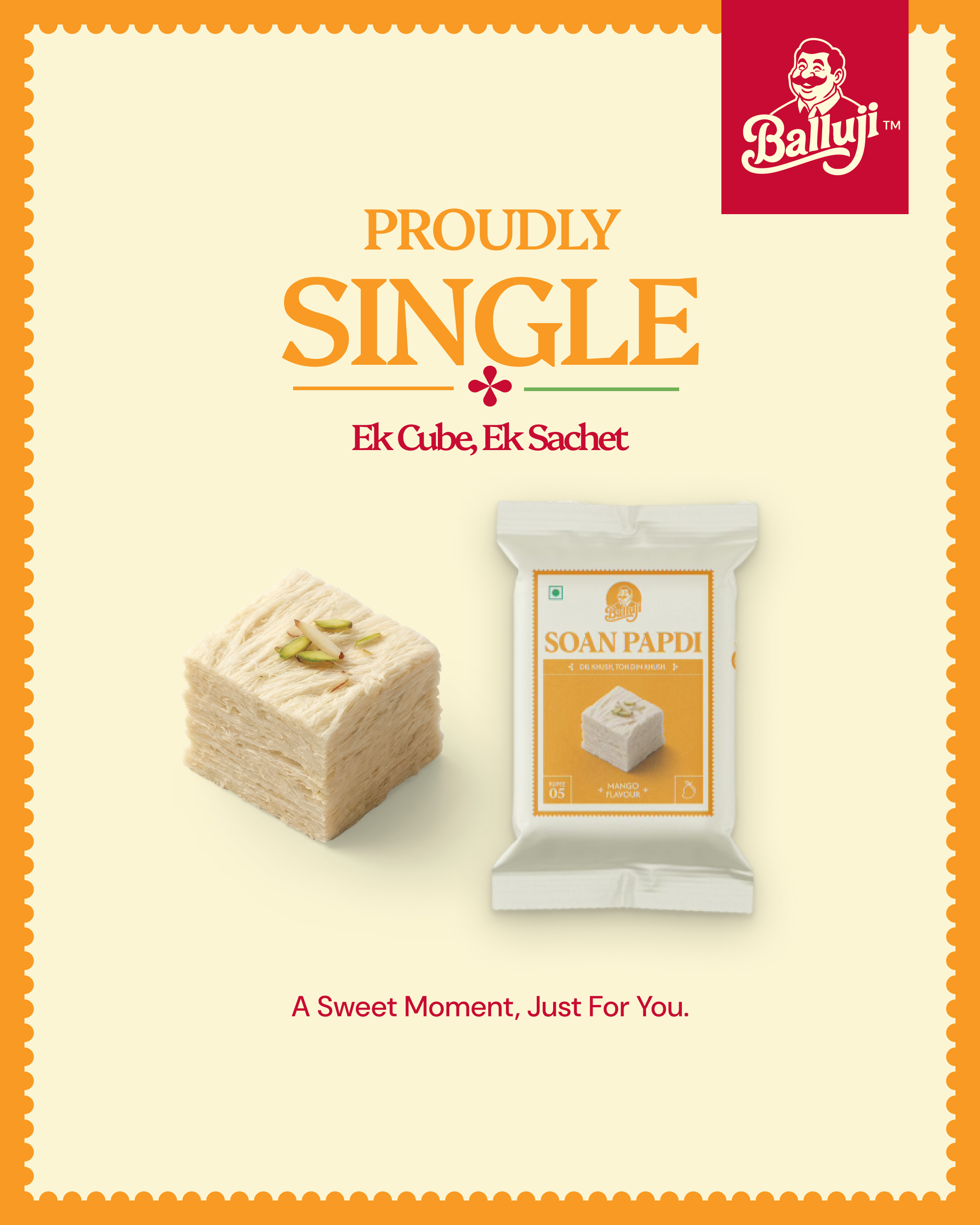Mango Soan Papdi - 50 Pcs Box