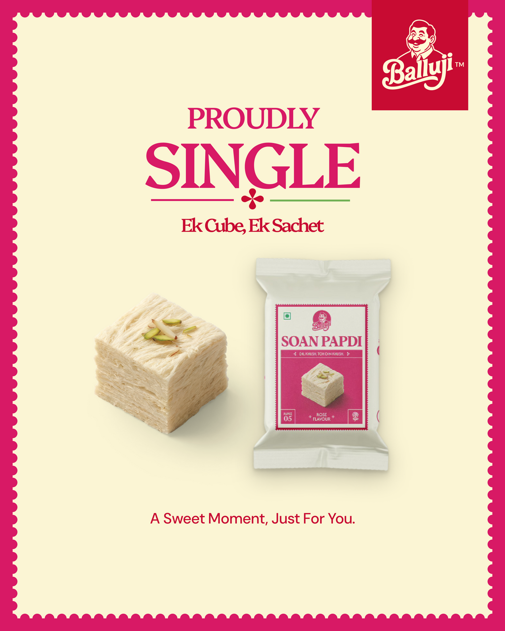 Rose Soan Papdi - 50 Pcs Box
